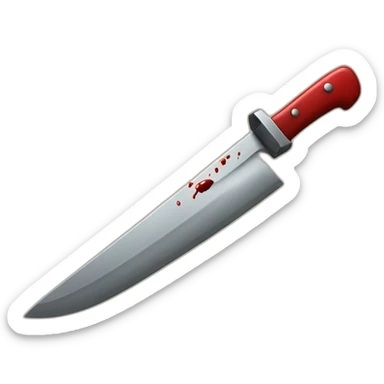 Bloody knife sticker