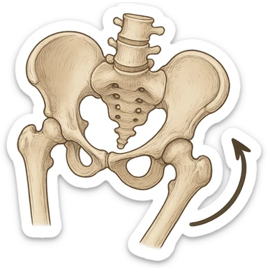 Bacino ruotato in senso orario sticker