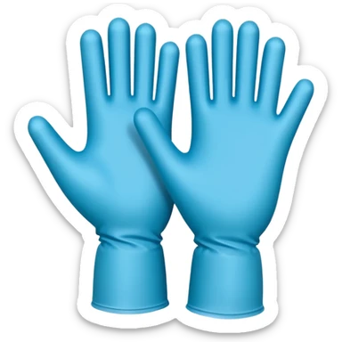 medical gloves object icon, latex gloves pair, 3D cartoon, mobile game icon style, centered, clean background, no text, no watermark
 sticker