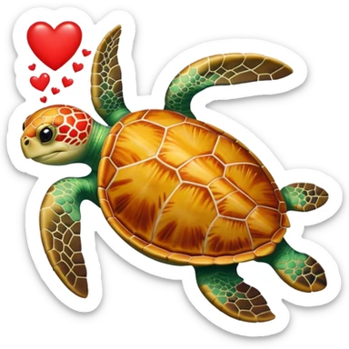 See Turtle in love sticker