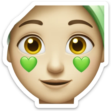 A light green heart  sticker
