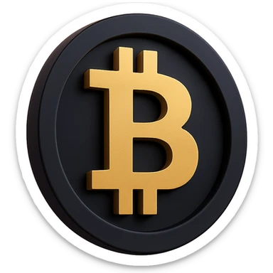 bitcoin,  warm palette in yellow, orange, purple, violet gradient tones, dark solid bg sticker