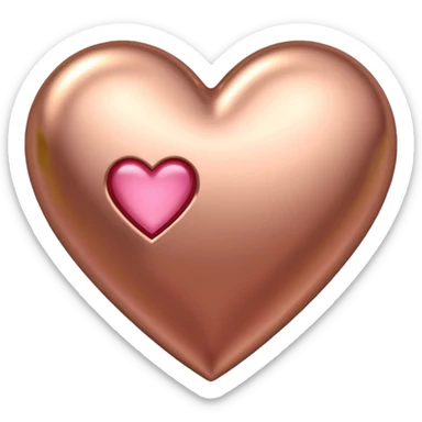 Rose gold heart sticker