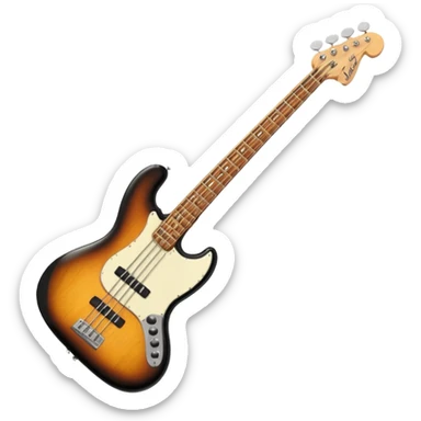 Left handed fender bass guitar sticker
