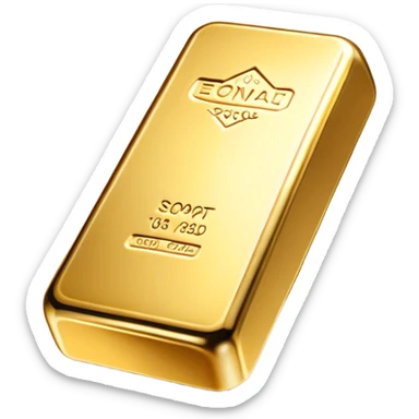 Cinematic Realistic Gold Bar, Radiant and brilliant, with smooth, polished golden bars reflecting the light in stunning highlights. The soft, warm glow of the metal exudes luxury and elegance, catching every glimmer in the surrounding environment. Soft glowing outline, capturing the essence of wealth and timeless beauty in gleaming gold. sticker
