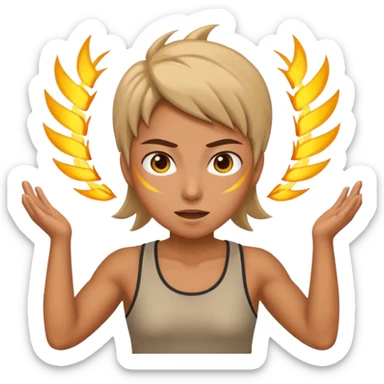 create a person emoji of Barcavibe is the superpower name Brings energy, momentum, and structure sticker