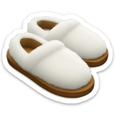 Fluffy slippers sticker