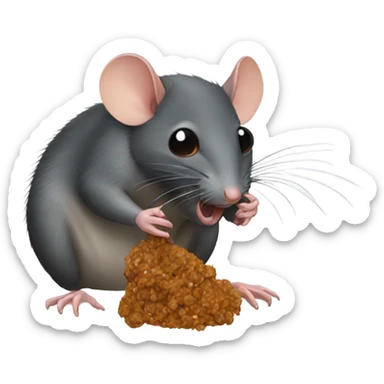 Rats eating bugs  sticker
