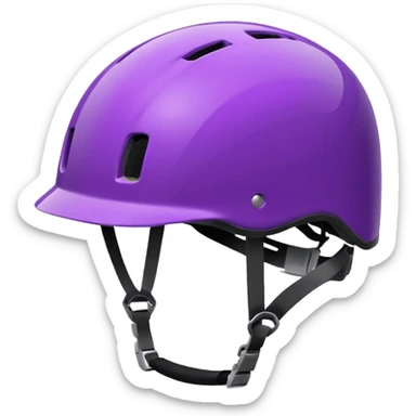 bicycle helmet purple sticker
