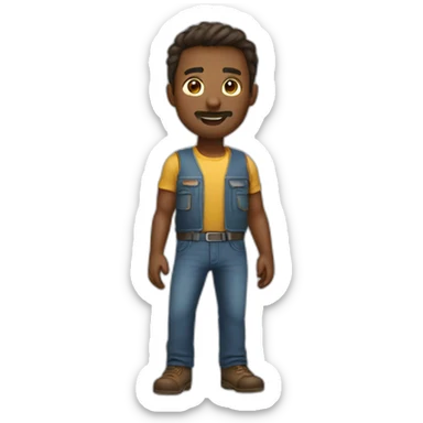 Hardwork man sticker