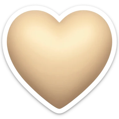 Cream heart emoji sticker