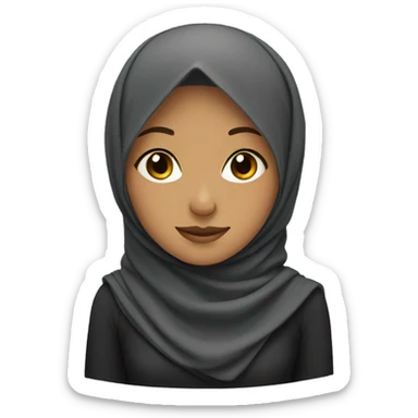Girl wearing hijab sticker