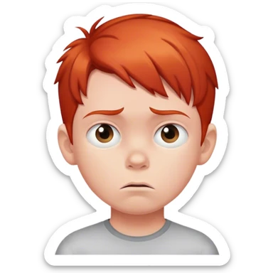 a red hair kid hates going to scho sticker
