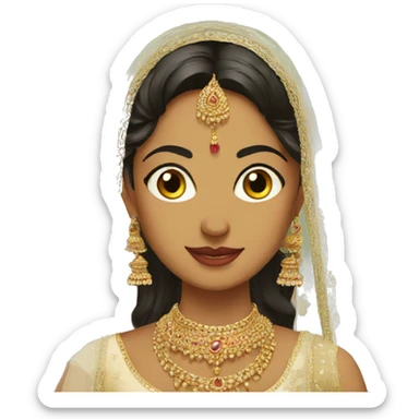 India fair bride  sticker