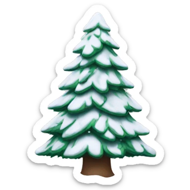 Christmas tree with snow sticker