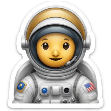 bird astronaut sticker