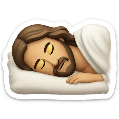 Jesus Christ napping sticker