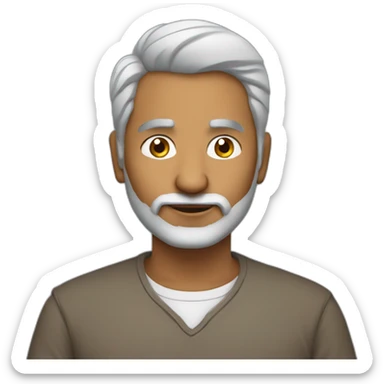 Aged 40 Indian Guy with no beard coding on the laptop sticker