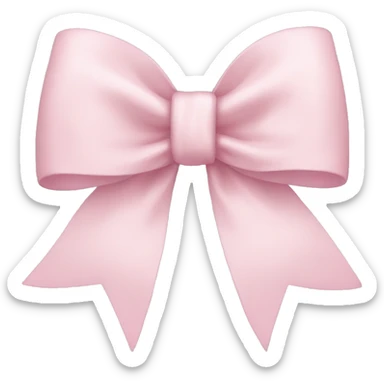 light pink bow sticker
