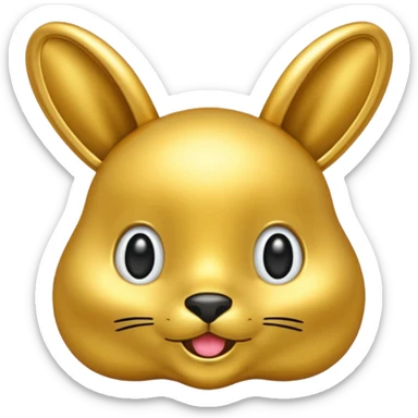 24k gold labubu sticker