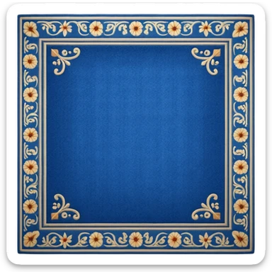 traditional patterned blue carpet sticker