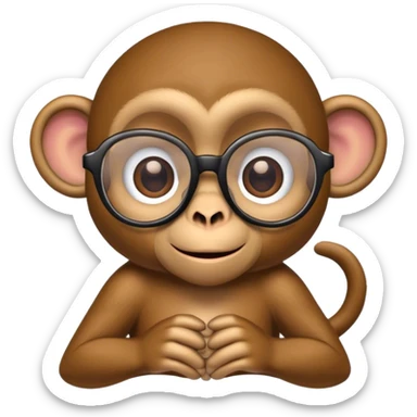 Singe avec des lunettes  sticker