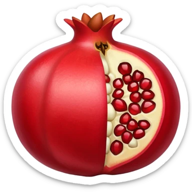 Opened pomegranate  sticker