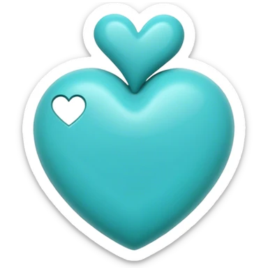 Heart turquoise sticker
