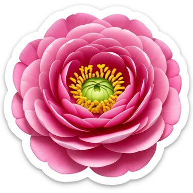 beautiful ranunculus flower with layered petals sticker