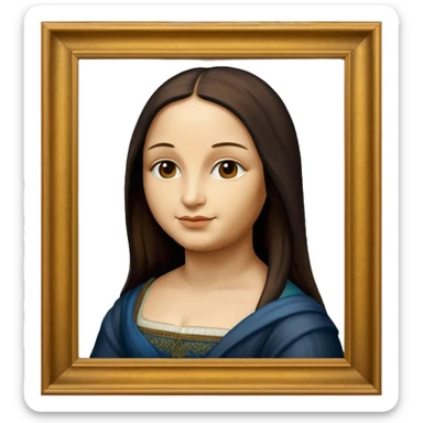 Monnalisa paint of Louvre giocanda frame more similar to a famousnpaint in Paris Louvre  sticker