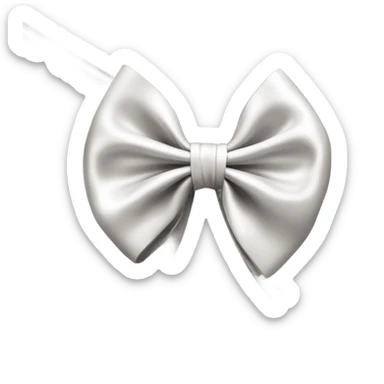 white satin bow sticker