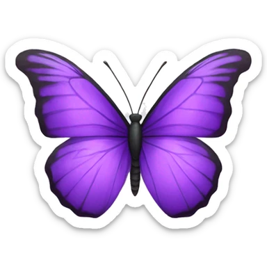 Purple butterfly sticker