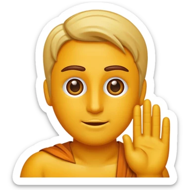 Orta parmak çeken bir sigma boy emojisi sticker