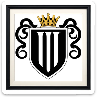 on forma clásica de heráldica, dividido en cinco franjas verticales alternadas en negro y blanco. En la parte superior tiene las siglas “GYE” y en la parte inferior el año “1908”. El diseño es simple, simétrico y con colores tradicionales blanco y negro. Que el fondo sea blanco sticker
