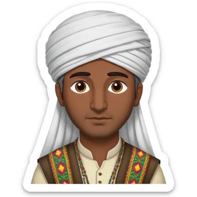 Kurdish man with traditional clothes and headwear sticker