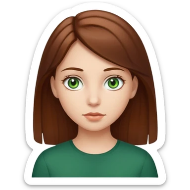 Chief girl with green eyes and brown hair  sticker