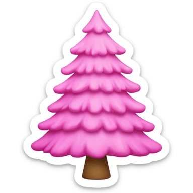 Pink Christmas tree  sticker