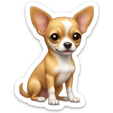 tan Chihuahua mix sticker
