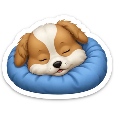 comfy sleeping cute dog sticker