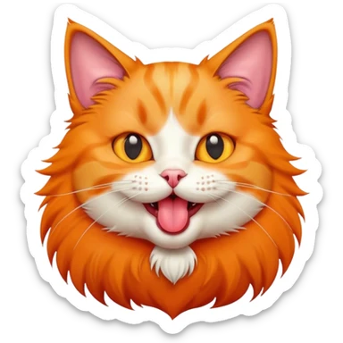 cat with tongue out sticker