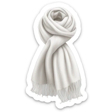 White scarf sticker