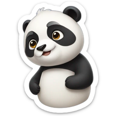 Panda roux queue sticker