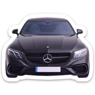 black luxury car with a transparent plastic film partially covering the hood and windshield, elegant and premium look sticker