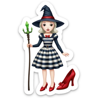 Wicked Witch of the East from the Wizard of Oz sticker