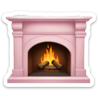 Winter Pink FirePlace sticker