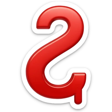 Question mark emoji in red colour  sticker