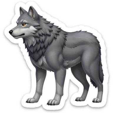 wolf body sticker