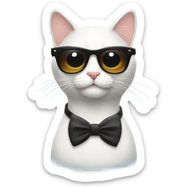 Cat with sunglasses sticker