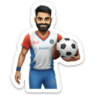Virat kohli with football sticker