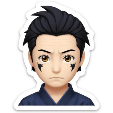 Tanjiro with scar on head from demon slayer sticker